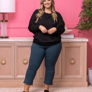 YMI Hyperstretch Kick Flare pants in Teal